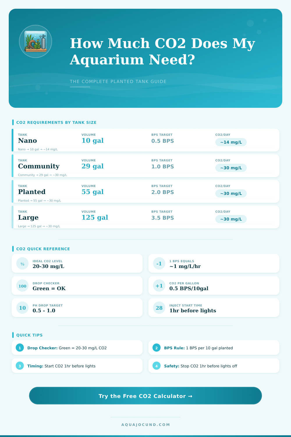 CO2 Aquarium Calculator: How Much CO2 Does My Tank Need?
