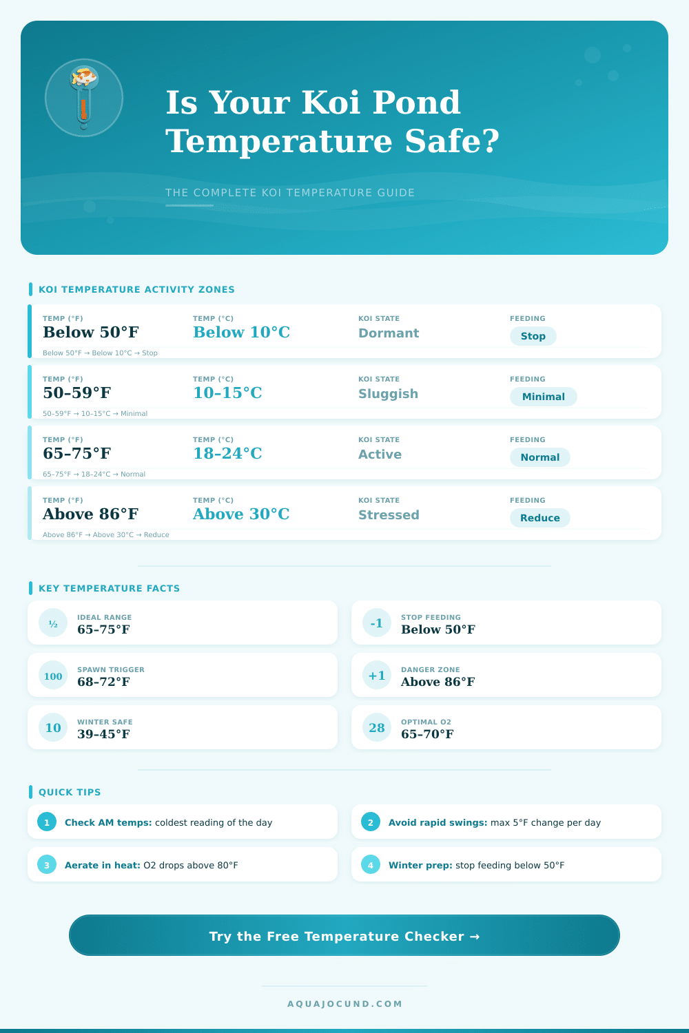 Koi Fish Water Temperature Checker – Is Your Pond Safe?