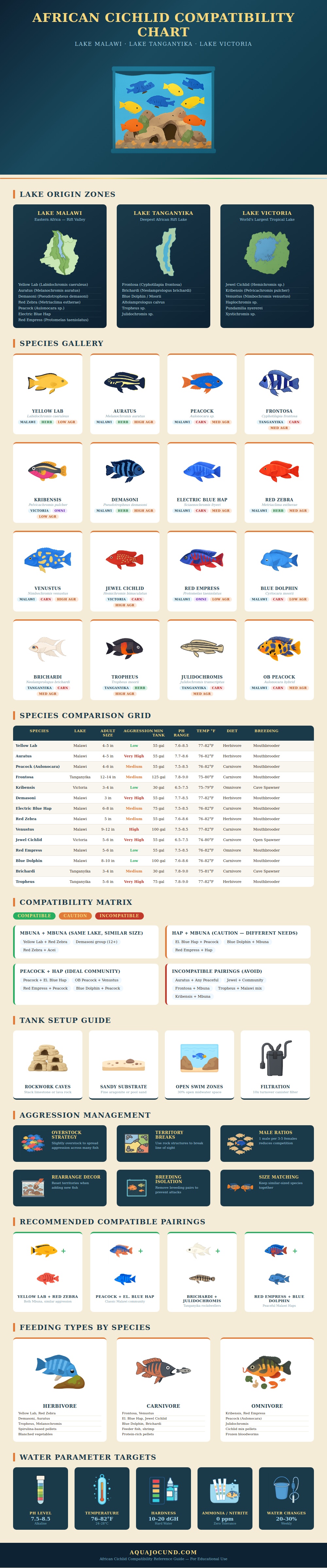 African Cichlid Compatibility Chart