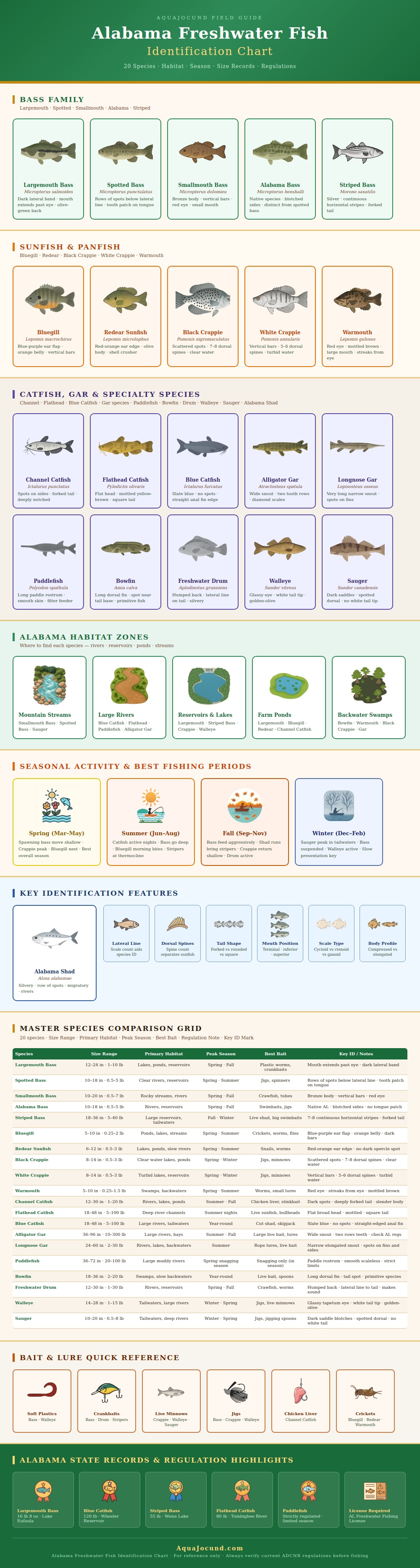 Alabama Freshwater Fish Identification Chart