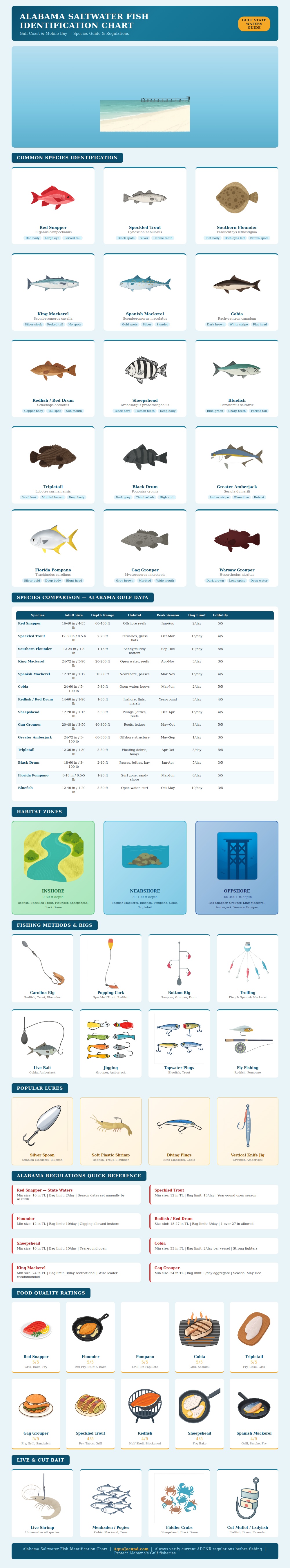 Alabama Saltwater Fish Identification Chart