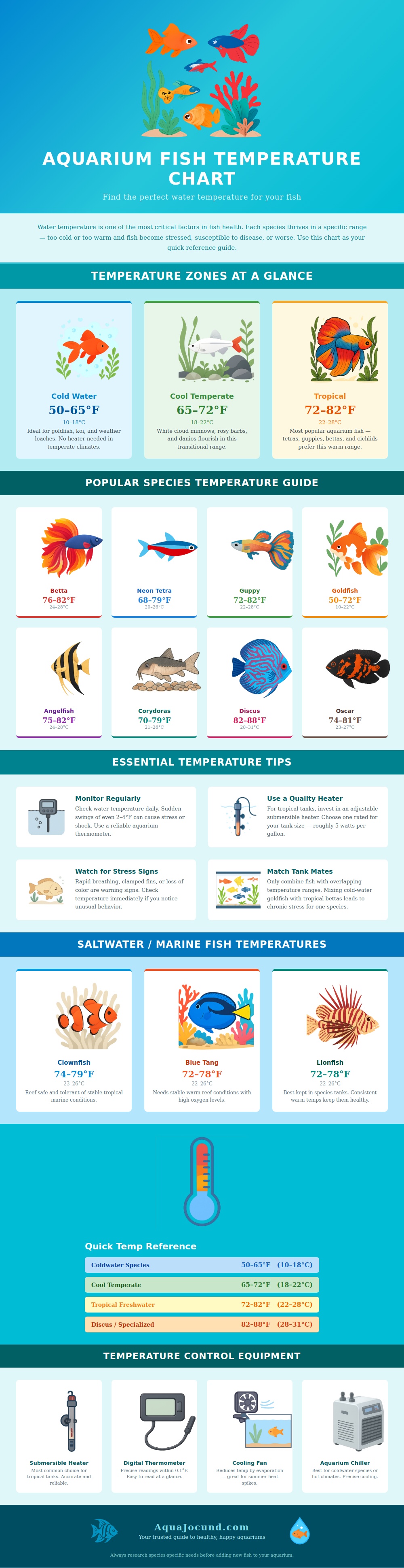 Aquarium Fish Temperature Chart