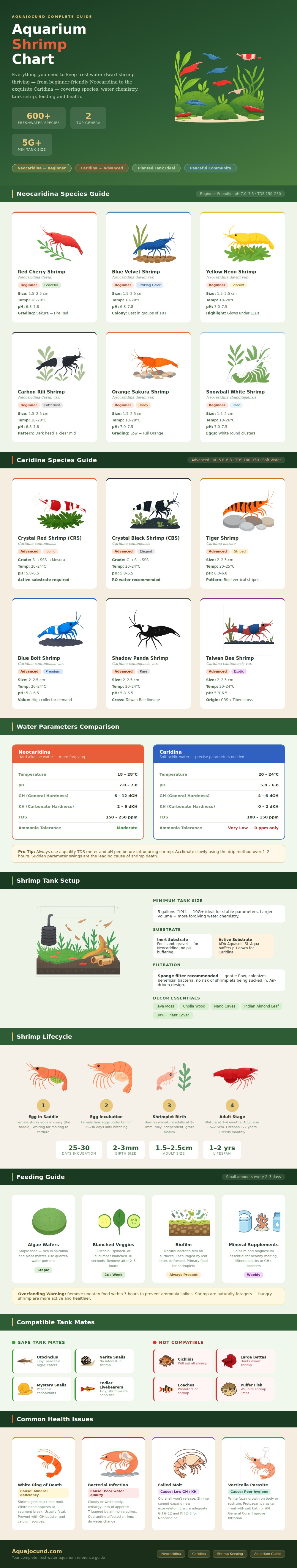 Aquarium Shrimp Chart