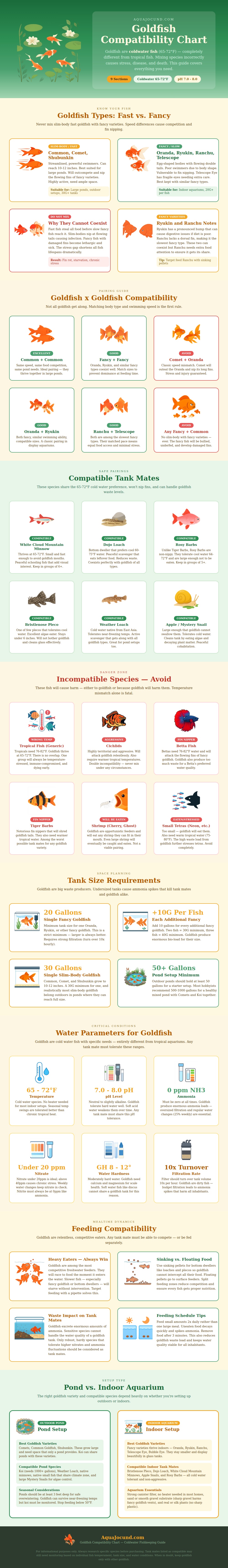Goldfish Compatibility Chart