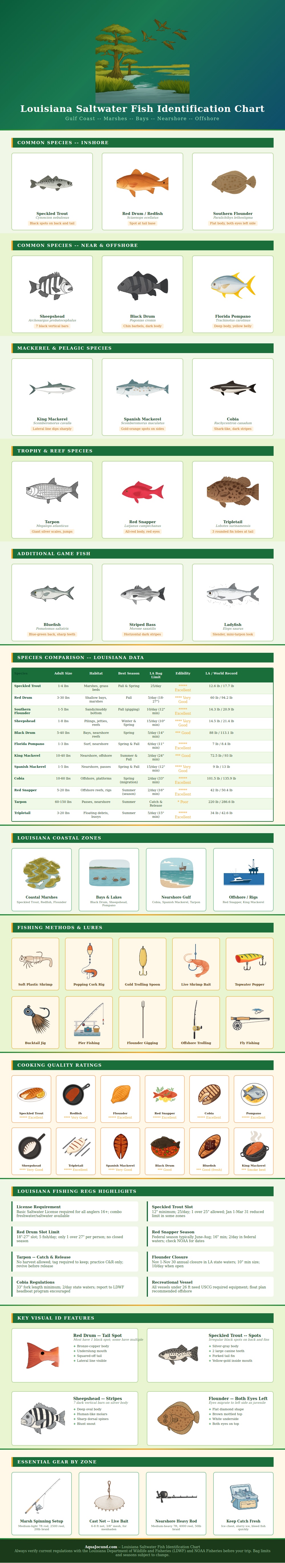Louisiana Saltwater Fish Identification Chart