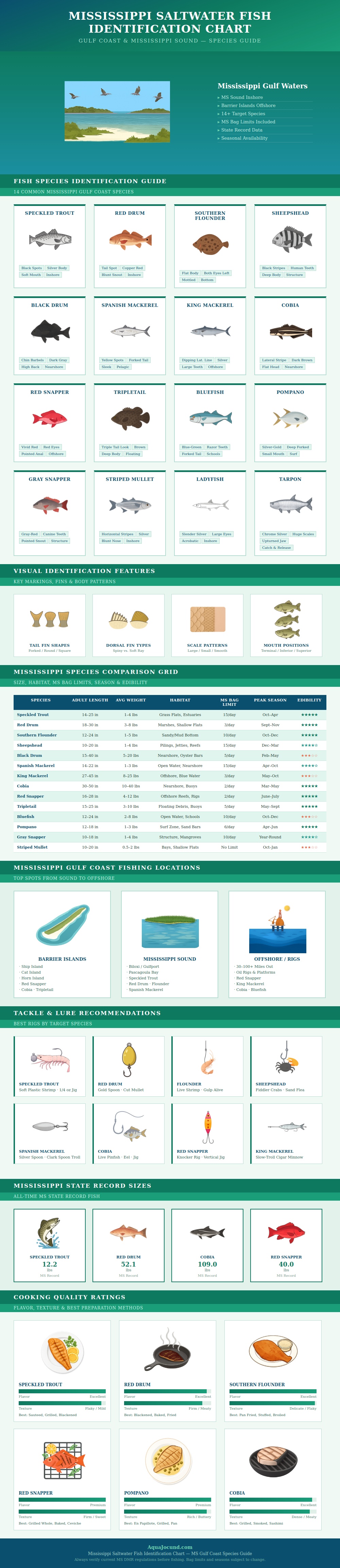 Mississippi Saltwater Fish Identification Chart
