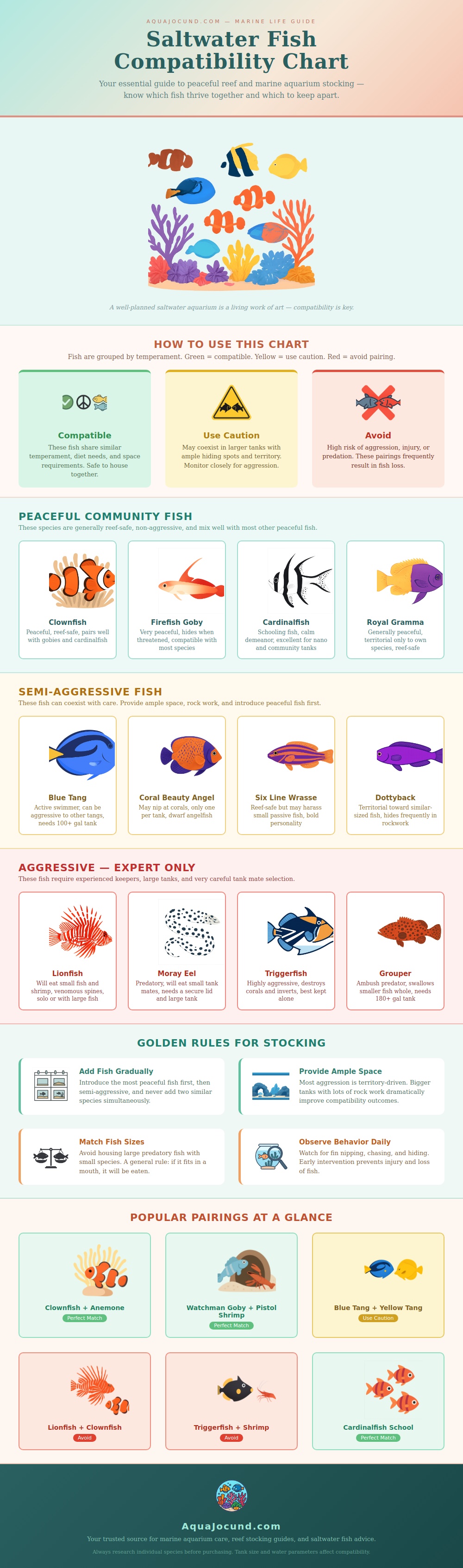 Saltwater Fish Compatibility Chart