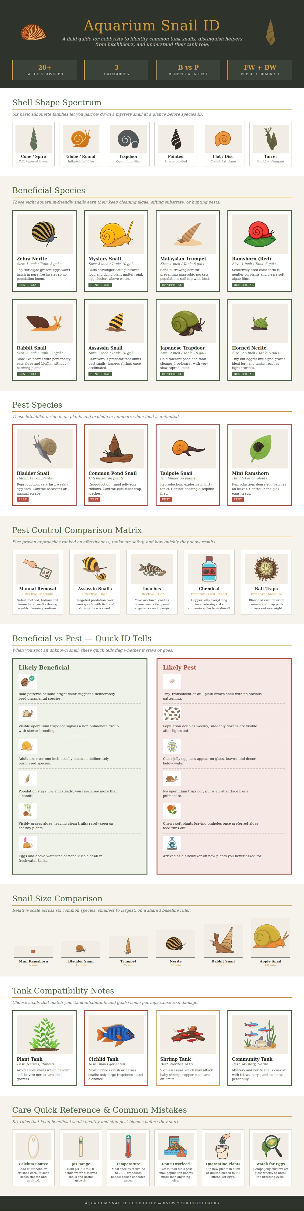 Aquarium Snail Identification Chart