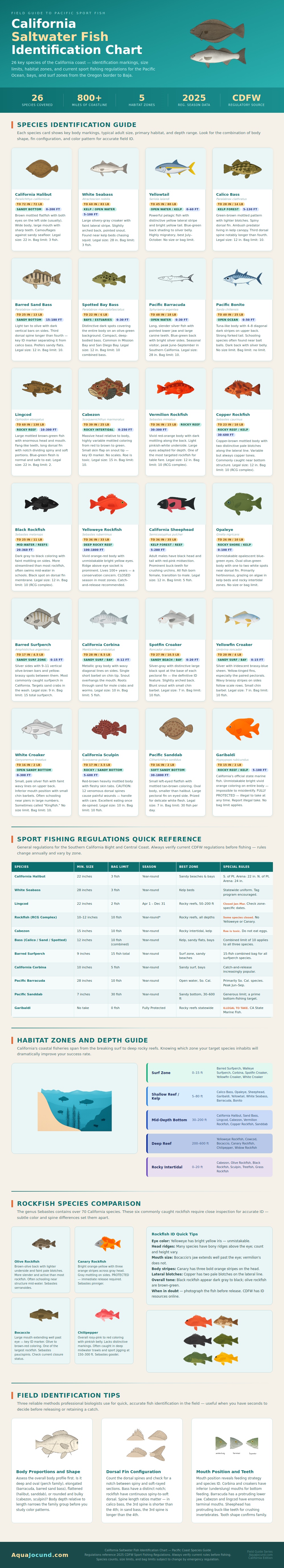 California Saltwater Fish Identification Chart