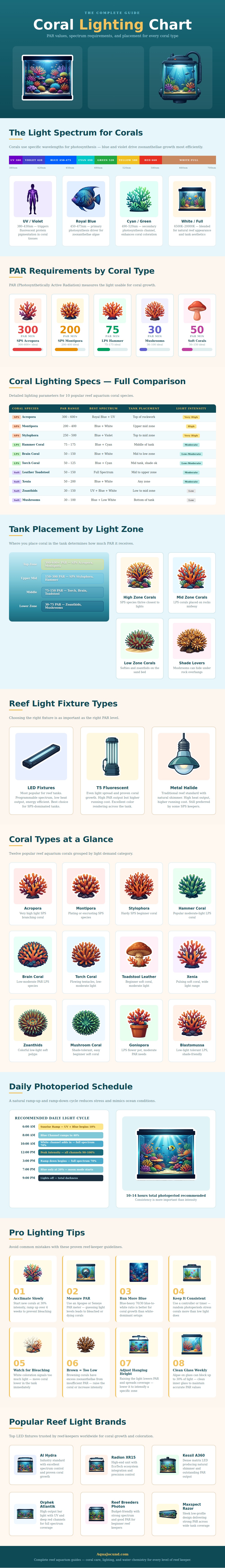 Coral Lighting Chart