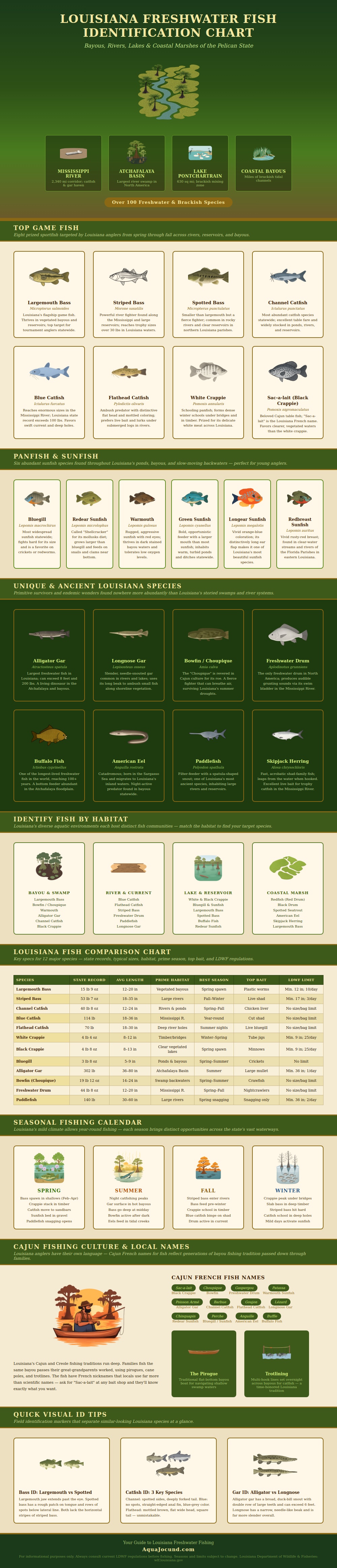Louisiana Freshwater Fish Identification Chart