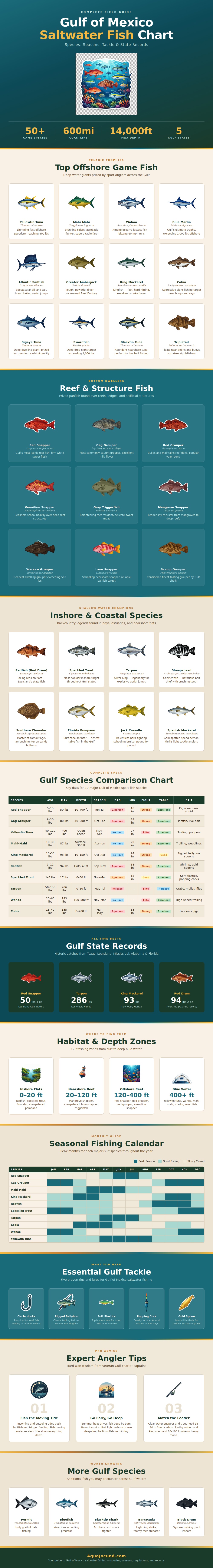 Saltwater Fish Chart Gulf Of Mexico