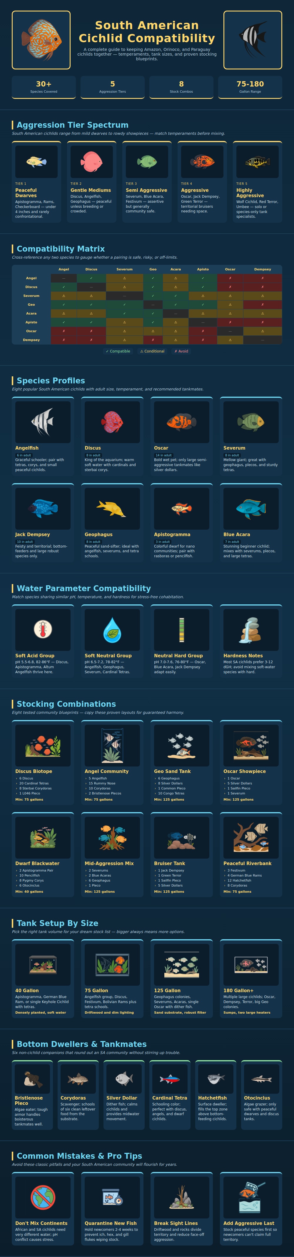 South American Cichlid Compatibility Chart