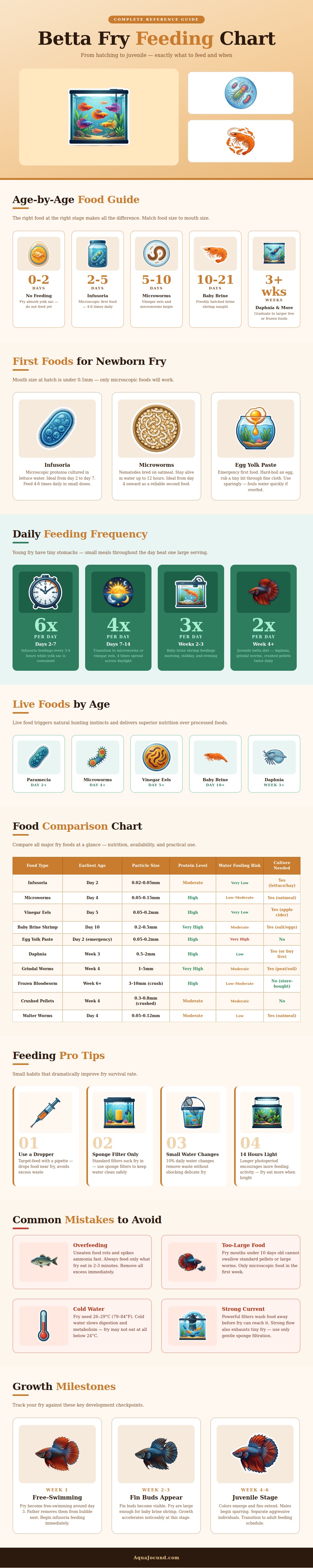Betta Fry Feeding Chart