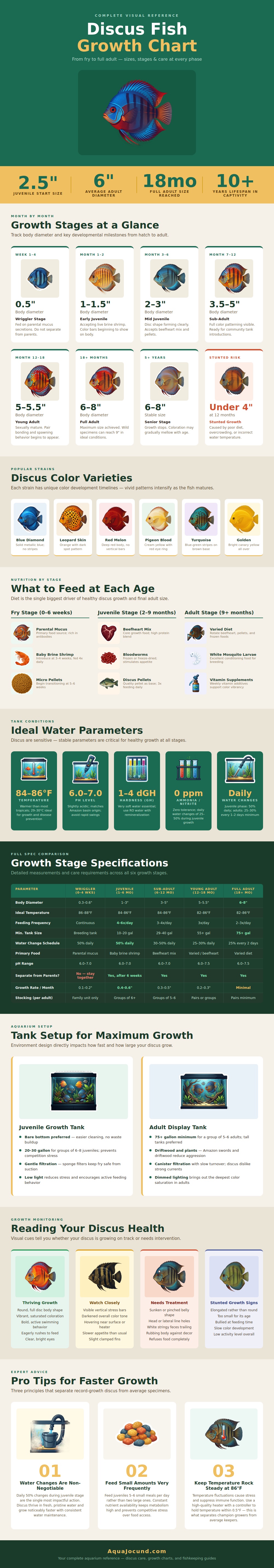 Discus Fish Growth Chart