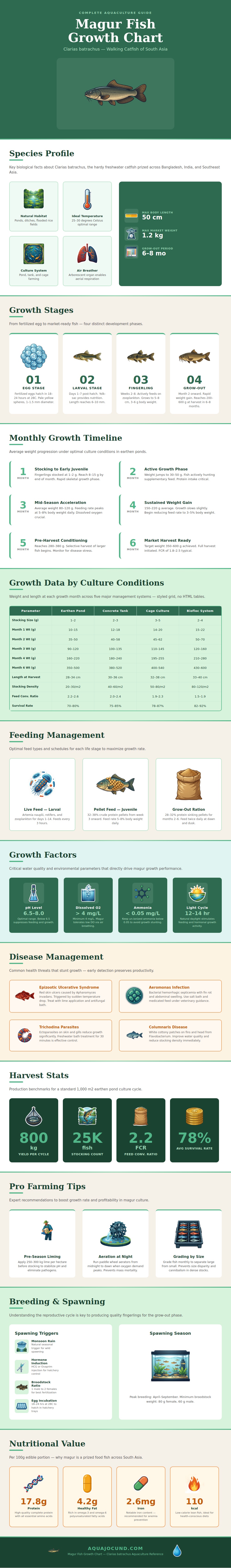 Magur Fish Growth Chart