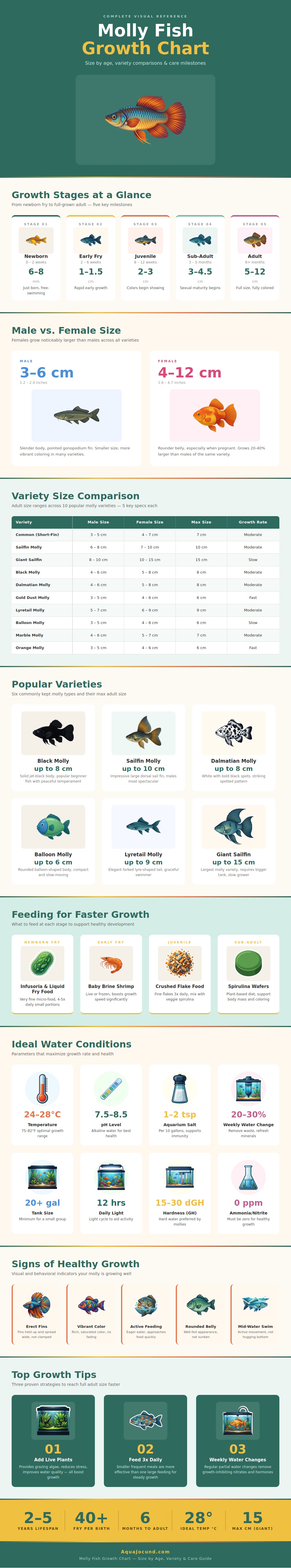 Molly Fish Growth Chart