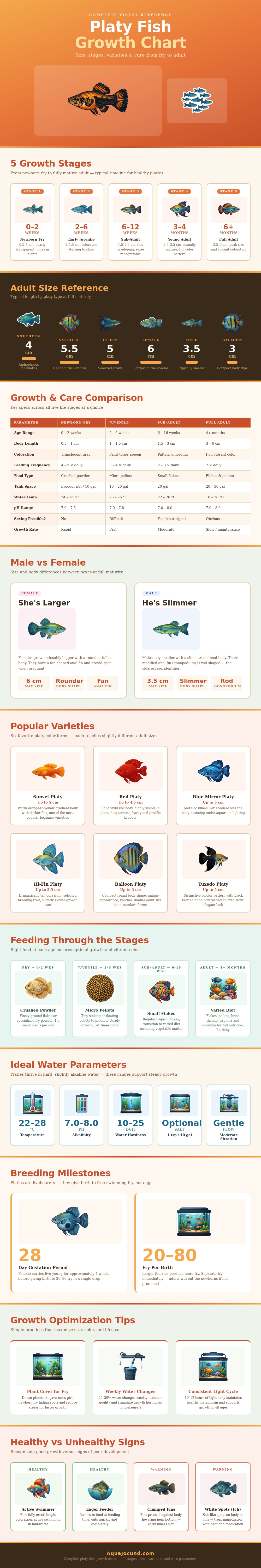 Platy Fish Growth Chart