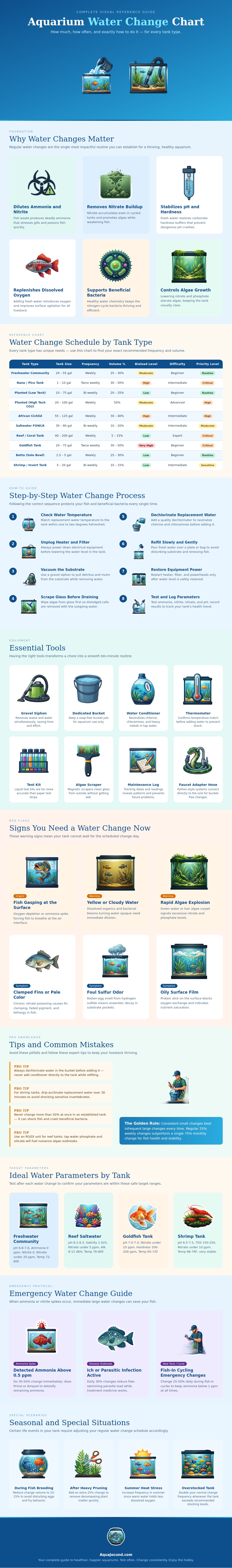 Aquarium Water Change Chart
