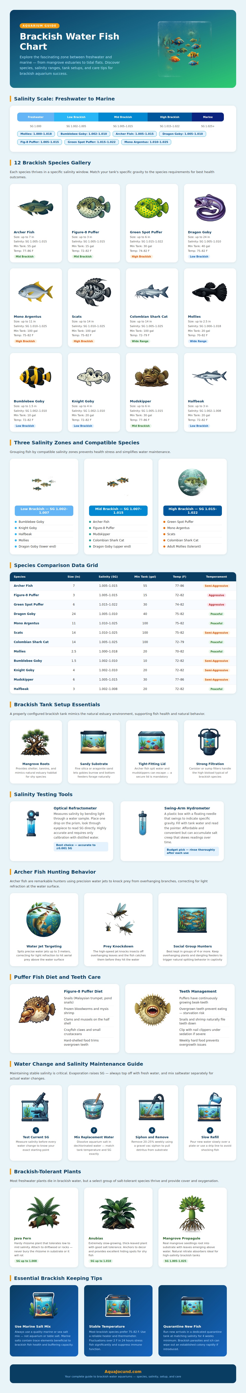 Brackish Water Fish Chart