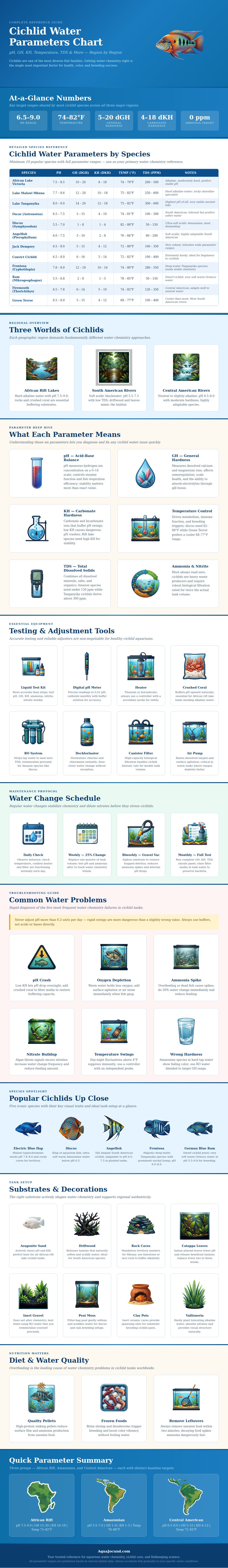 Cichlid Water Parameters Chart
