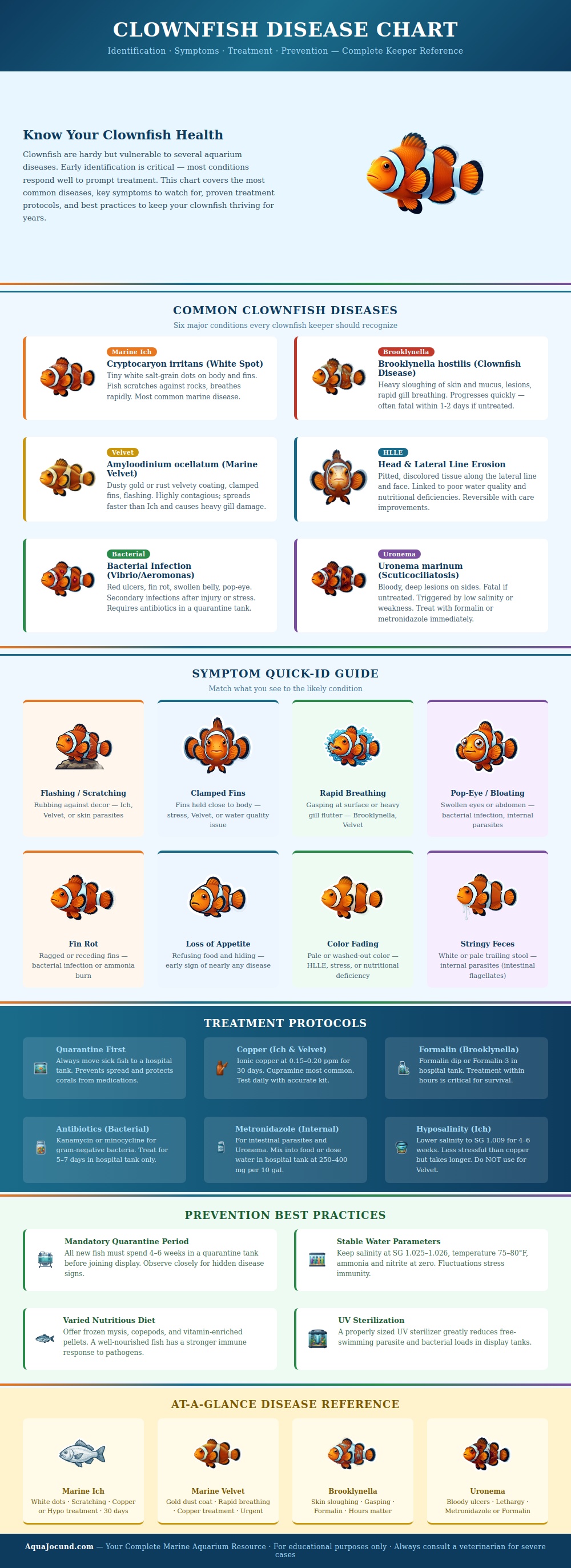 Clown Fish Disease Chart