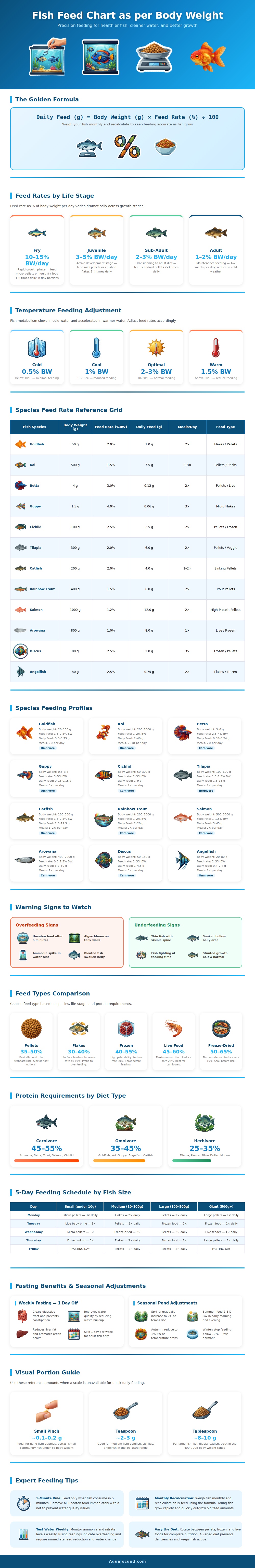 Fish Feed Chart As Per Body Weight