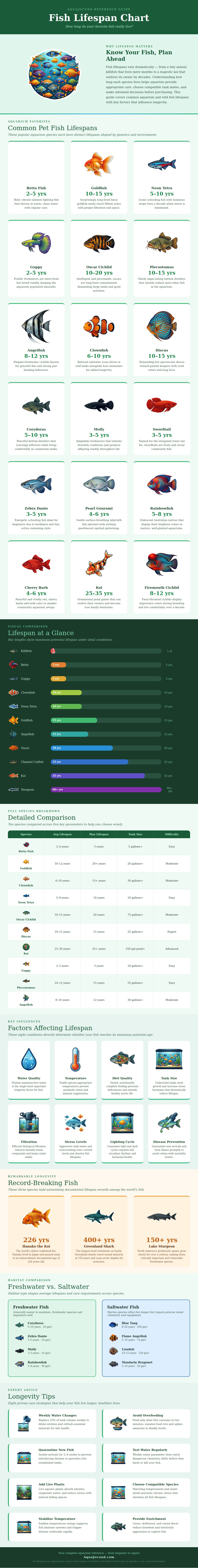 Fish Lifespan Chart