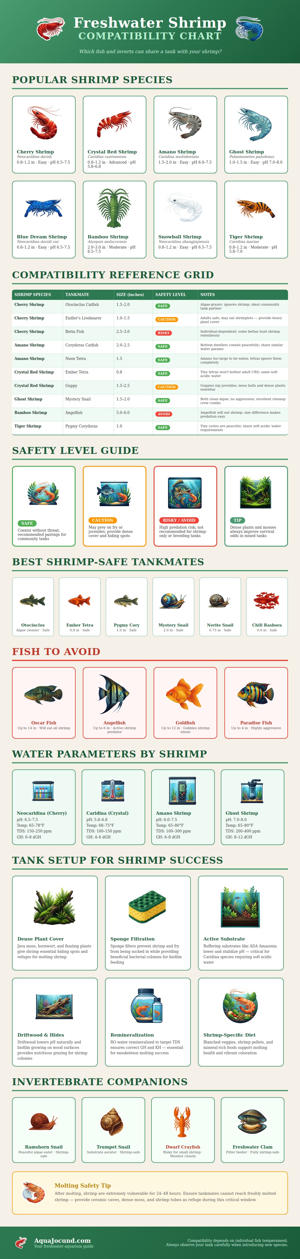 Freshwater Shrimp Compatibility Chart