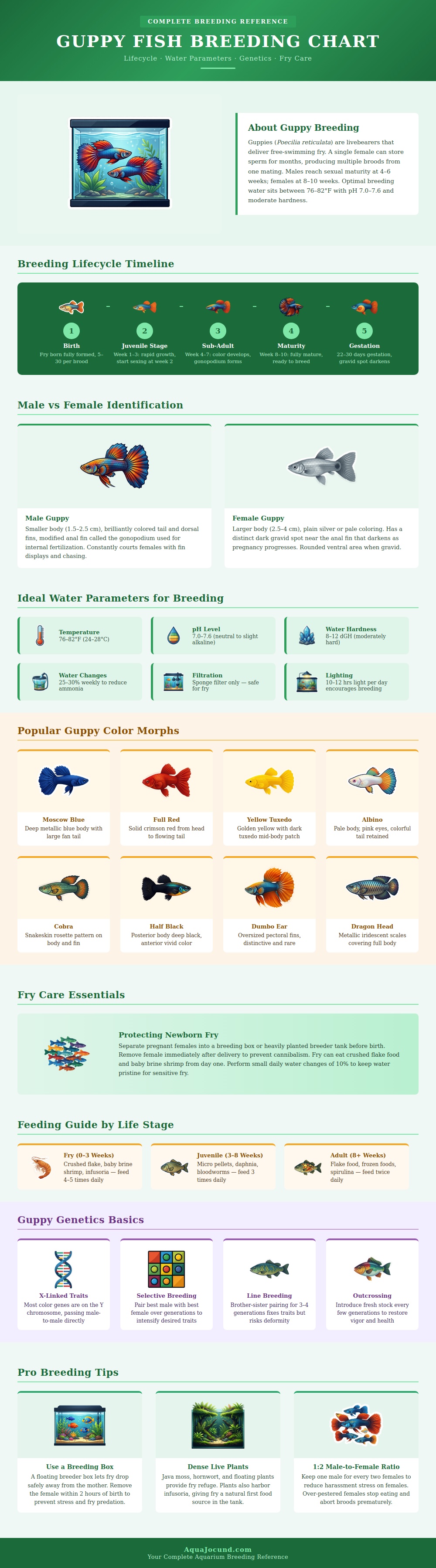 Guppy Fish Breeding Chart
