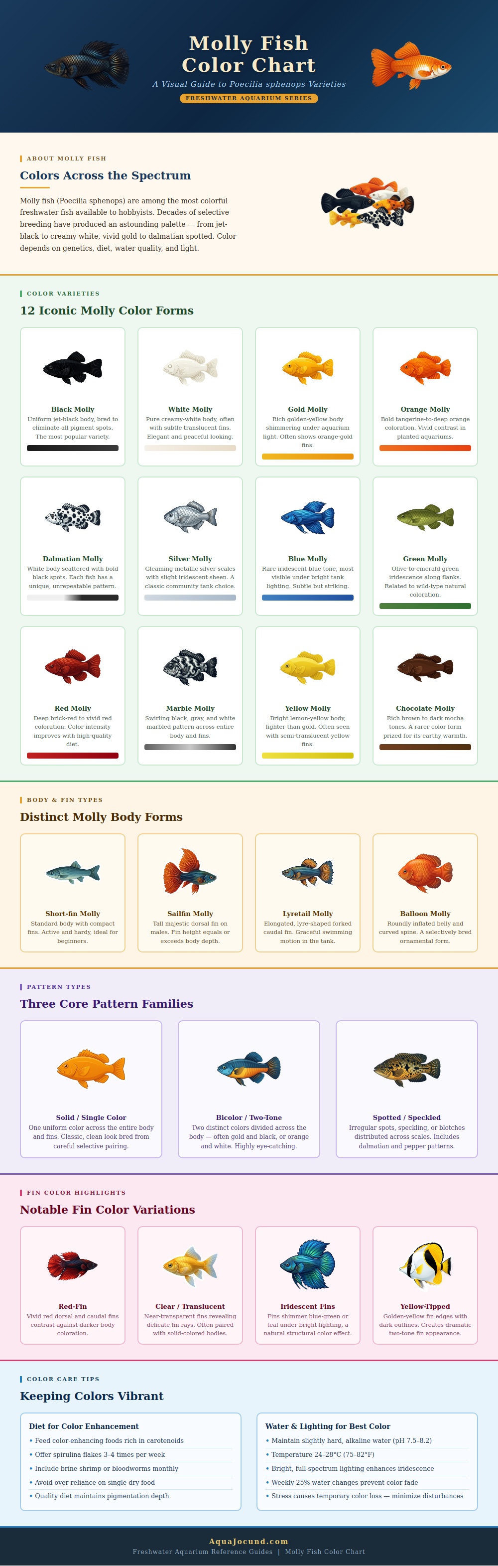 Molly Fish Color Chart