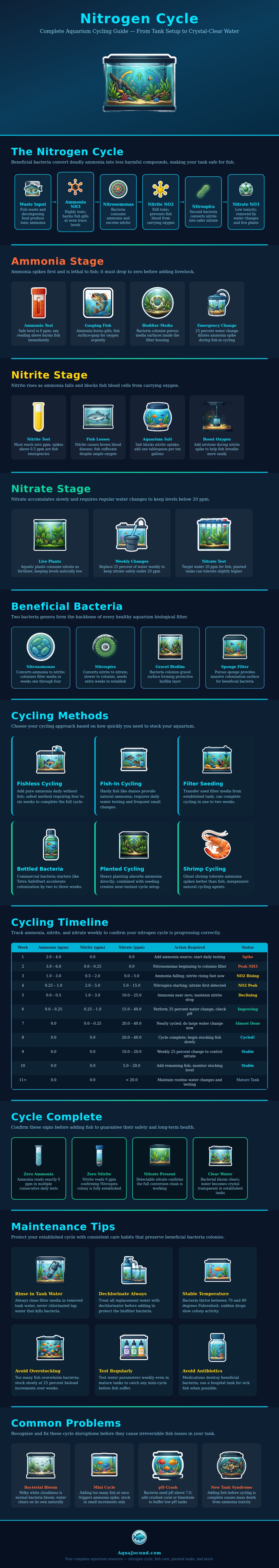 Nitrogen Cycle Aquarium Chart