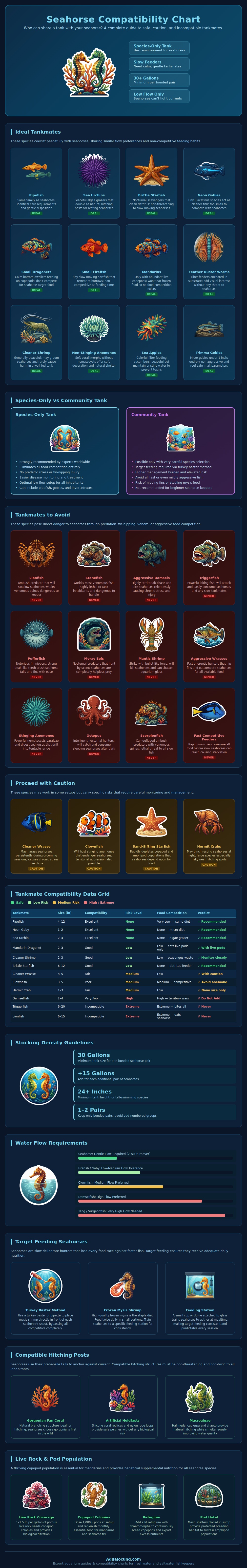Seahorse Compatibility Chart