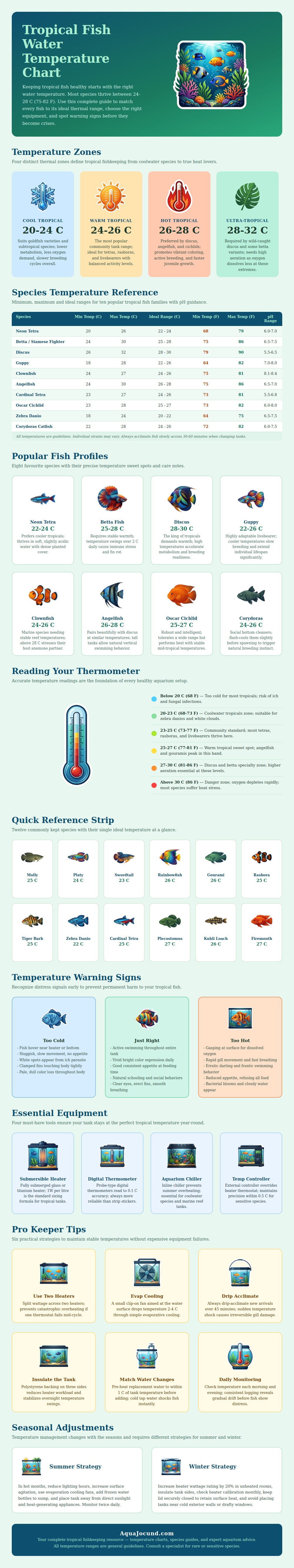 Tropical Fish Water Temperature Chart