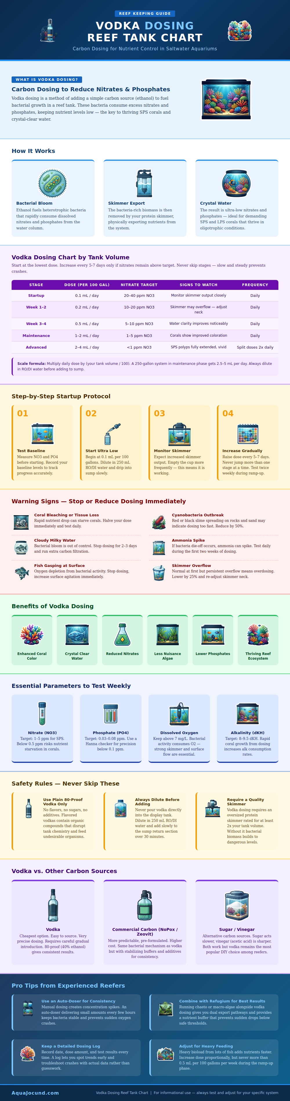 Vodka Dosing Reef Tank Chart
