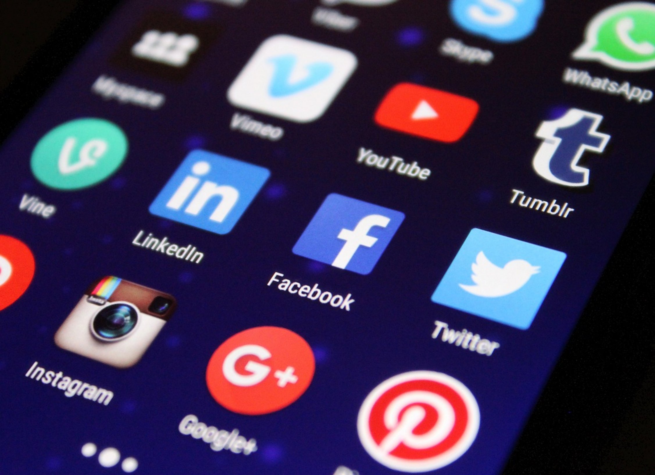 social media phone social media phone